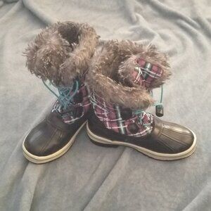 Girl's Ashley 3 COUGAR rain/winter duck feet boots medium ankle  Size 2M
